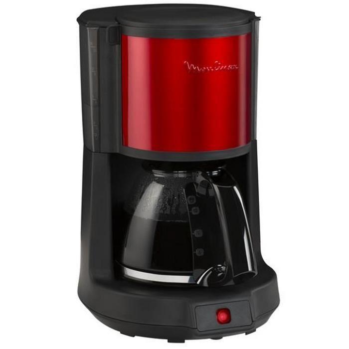 Cafetière Sans Capsules Moulinex Fg370D11 1,2500L - Noir/Rouge