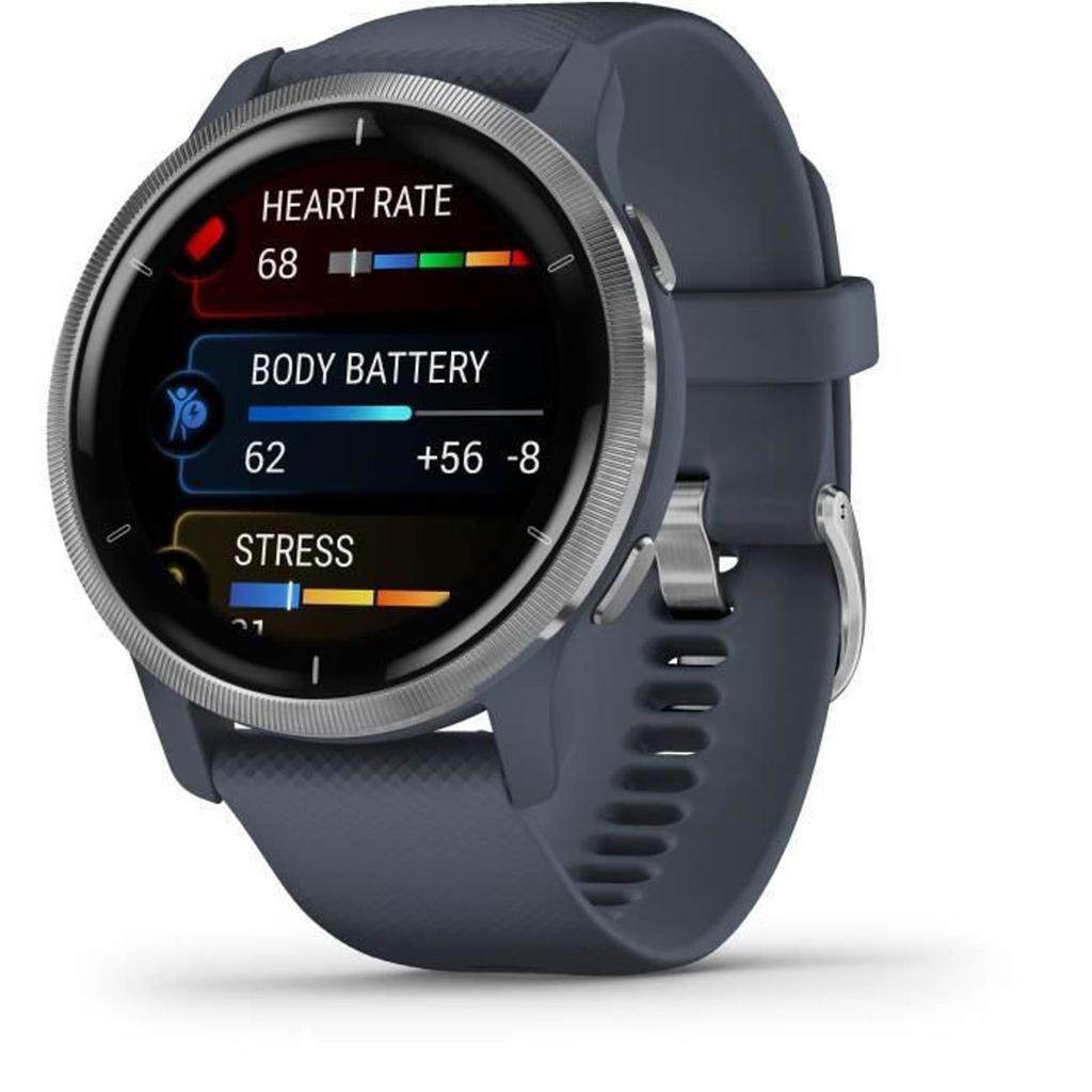 Montre Garmin Cardio GPS Venu 2 - Argent
