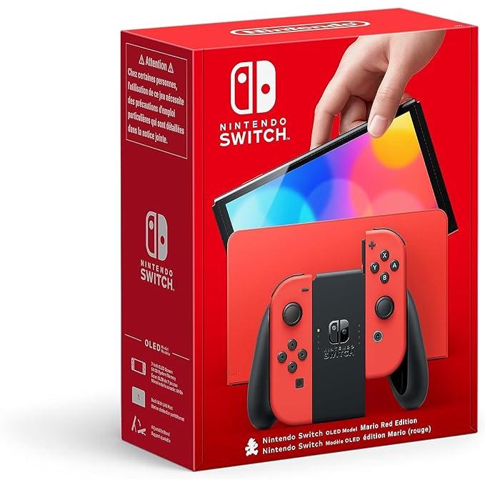 Switch Oled 64Go - Rouge - Edition Limitée Super Mario Red