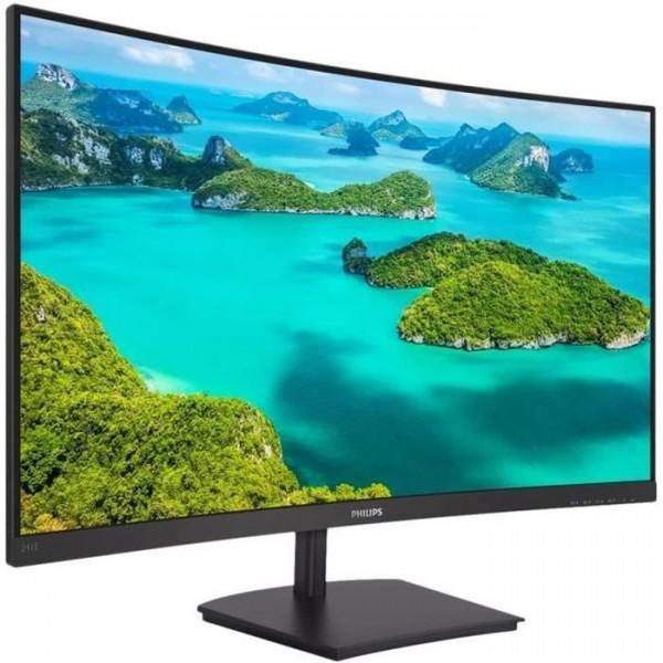 PHILIPS Ecran PC incurv&eacute; 241E1SC 00 23 6 FHD Dalle VA 4 ms 75Hz VGA HDMI AMD FreeSync