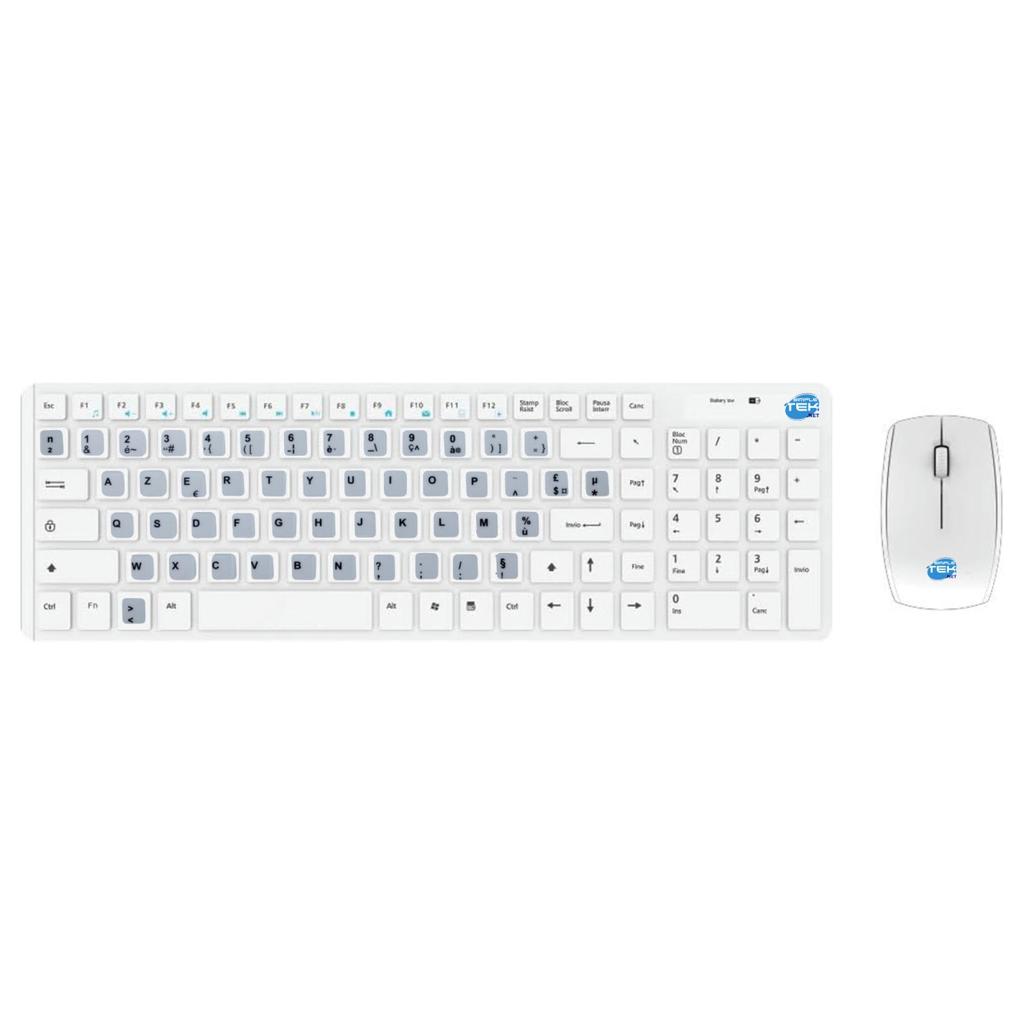 Clavier Simpletek Azerty Français Sans-Fil Wireless Kit With French Fr Stickers