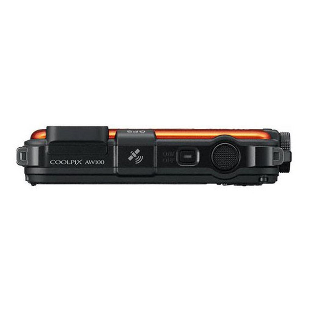 Compacto Coolpix AW110 - Laranja/Preto + Nikon Nikkor Wide Optical