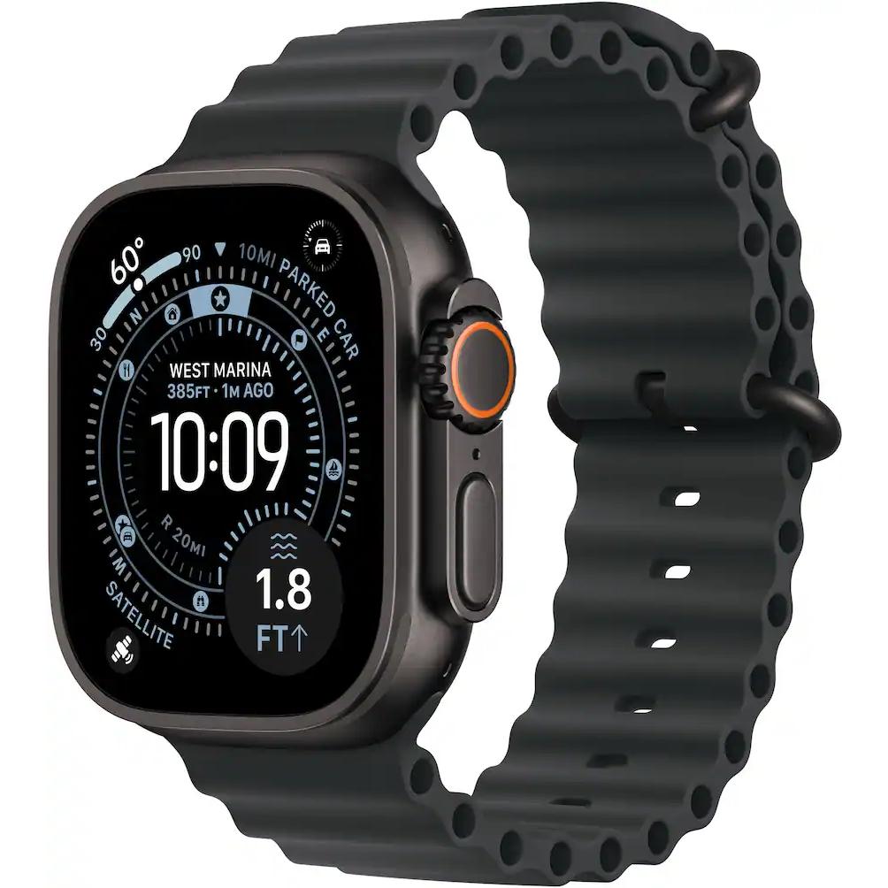 Apple Watch (2025) GPS + Cellular 49 mm - Titanium Black - Ocean band Black