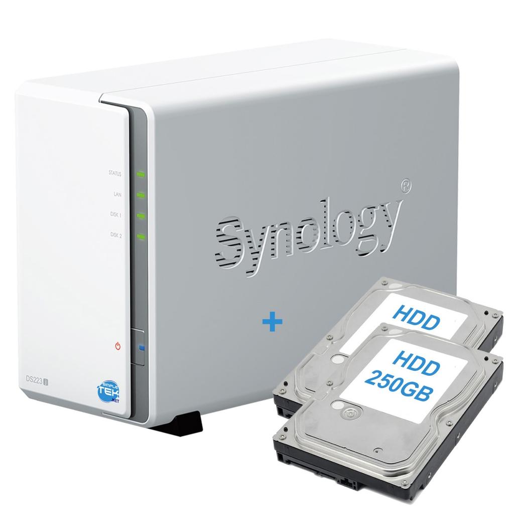 Synology Ds223J Nas 2-Bay - 500Gb - 0 Gb Ram Realtek Rtd1619B