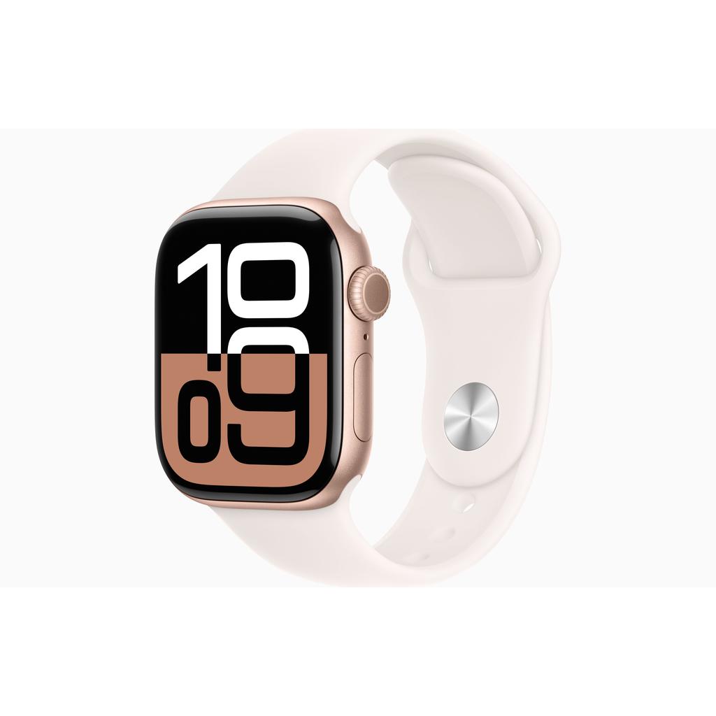Apple Watch Series 10 (2024) GPS 42 mm - Aluminium Or rose - Bracelet sport Rose
