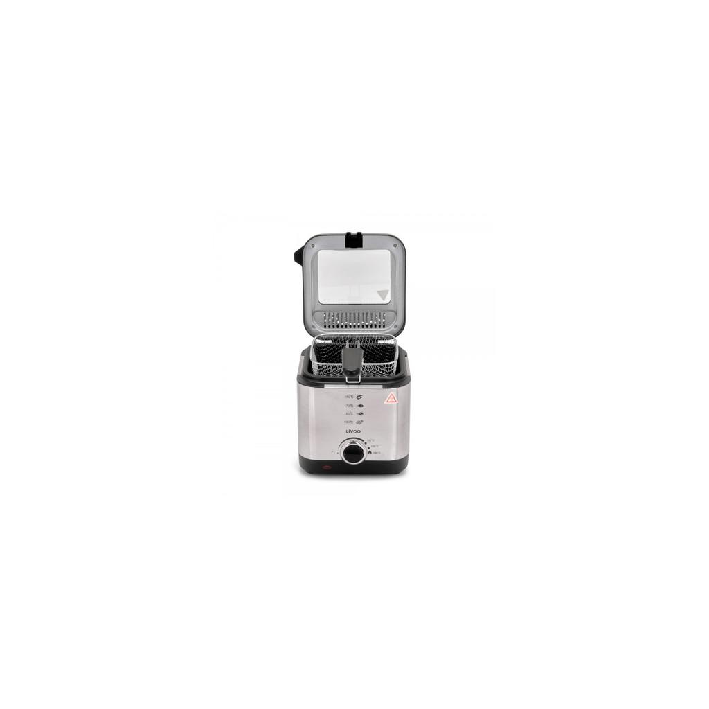 Friteuse 1,5 L - Livoo Doc240 - 1,5 L D'Huile Et 400 G De Frites, Thermostat Réglable Jusqu'À 190 °C - 900W Avec Revêtement Anti