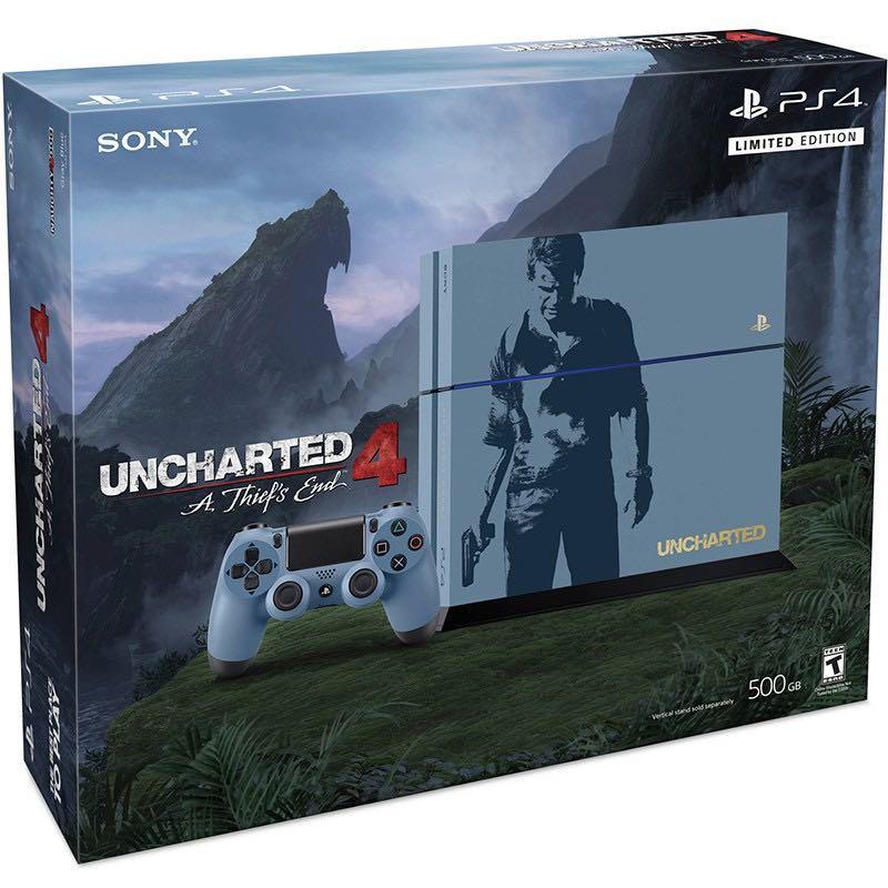 PlayStation 4 500GB - Blue - Limited edition Uncharted + Uncharted