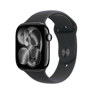 Apple Watch Series 11 46mm - GPS + Cellularモデル - アルミニウム 仕上げ - ジェットブラック ケース- スポーツバンド