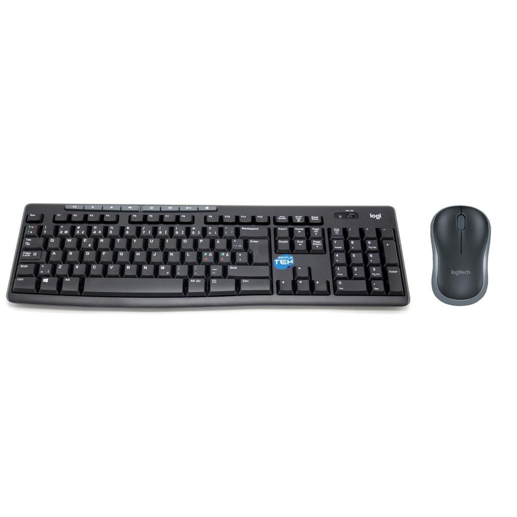 Clavier Logitech Qwerty Sans-Fil Mk270 Kit Mouse + Keyboard 1000 Dpi 2.4G Nano Reciever