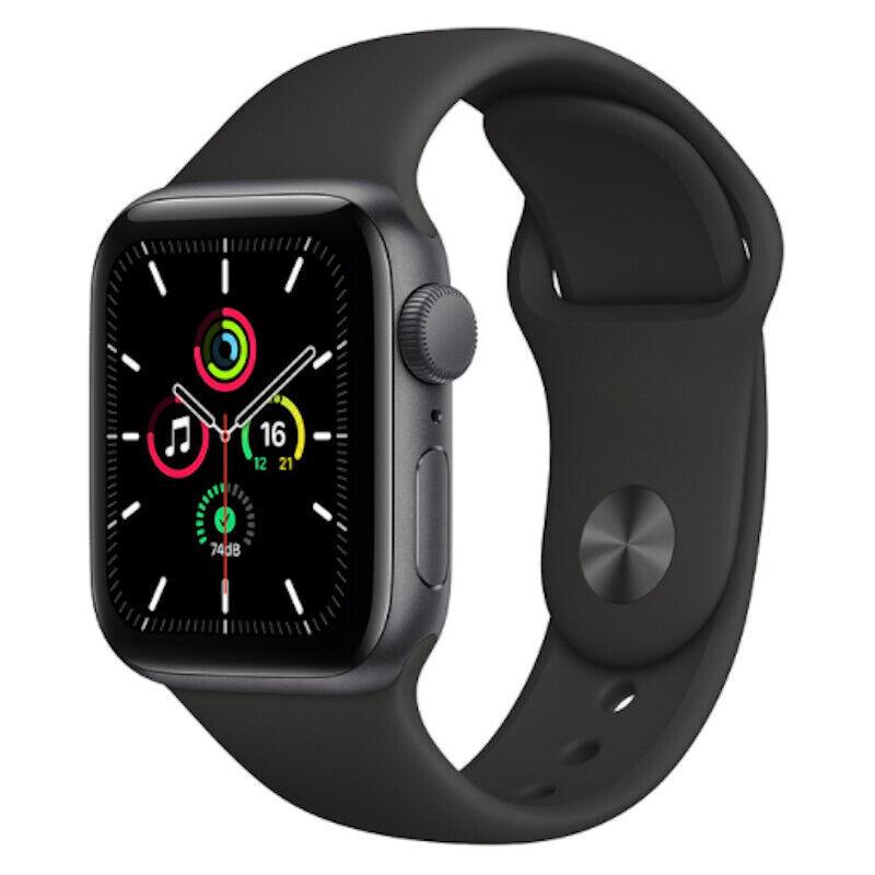 Apple Watch (Series SE) 2020 GPS 40 mm - Aluminium Gris sidéral - Bracelet sport Noir