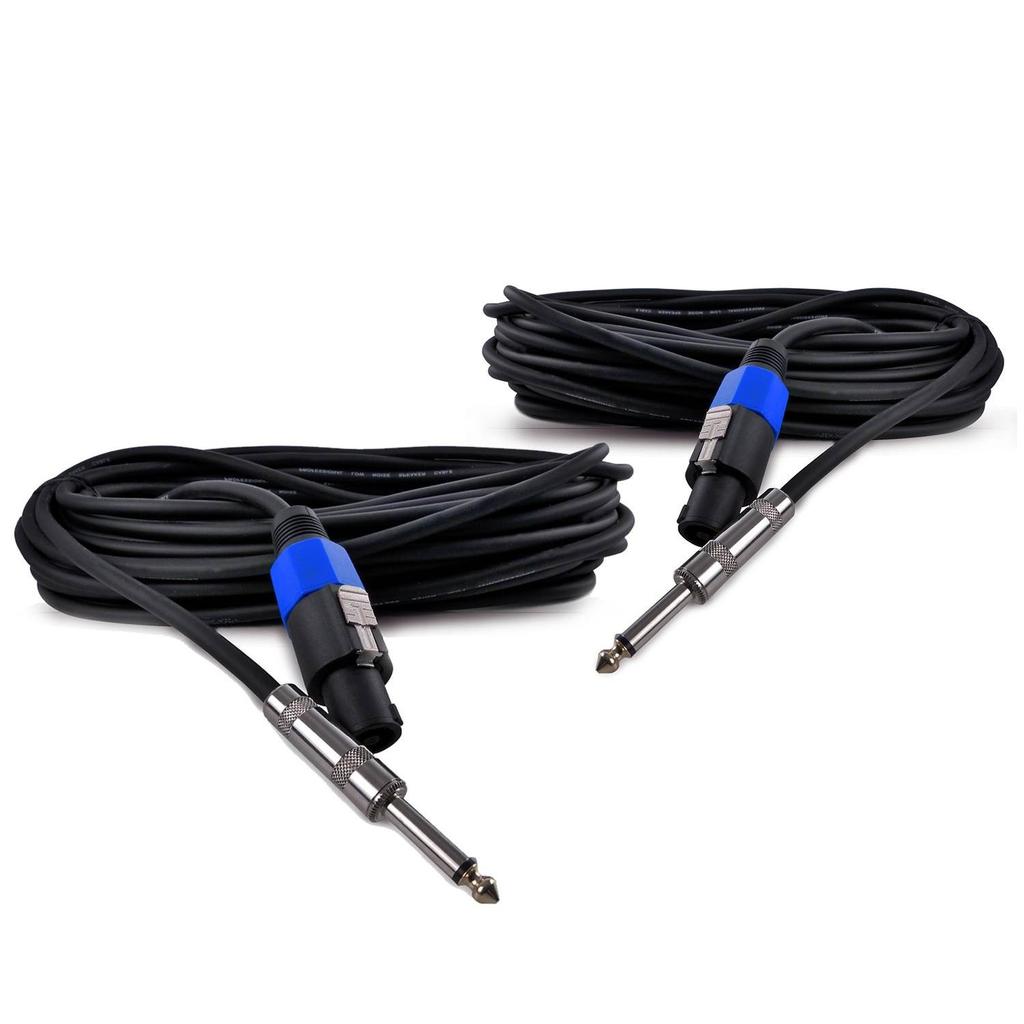 Câble Soundlab Lot De 2 Câbles Jack 6,35Mm / Speakon Mâle 10 M Pour Enceintes
