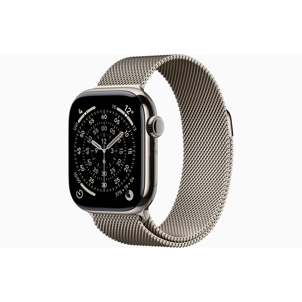 Acheter Apple Watch (2025) GPS + Cellular 42 mm - Titane Naturel - Bracelet milanais Gris - 714,82 € Apple Watch (2025) GPS + Cellular 42 mm - Titane Naturel - Bracelet milanais Gris - reconditionné disponible sur Backmarket