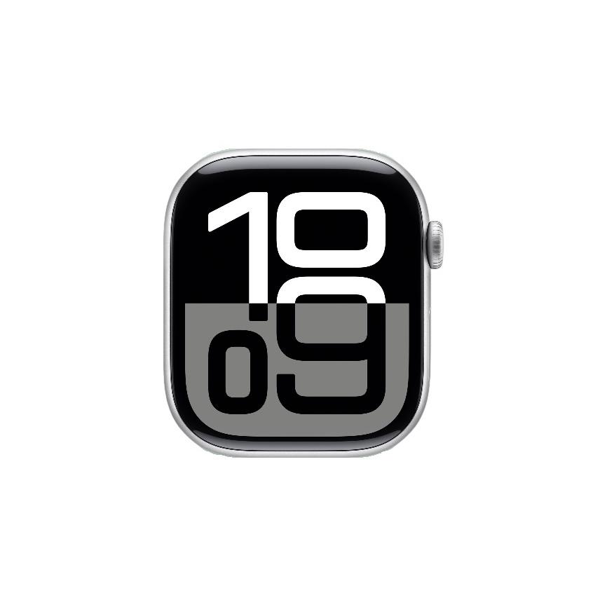 Apple Watch Series 10 (2024) GPS 46 mm - Aluminium Silver - Sport band White