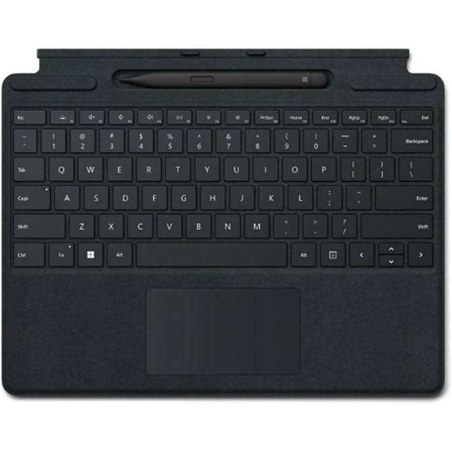 Clavier Microsoft Qwerty Espagnol Sans-Fil Rétroéclairé Surface Pro X / 8 / 9 Signature Keyboard + Slim Pen