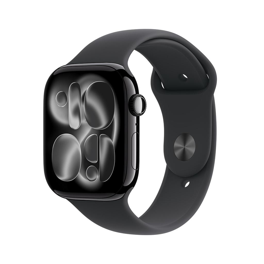 Apple Watch (2025) GPS 46 Mm - Aluminium Noir De Jais - Bracelet Sport Noir GPS