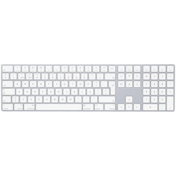 Magic Keyboard (2017) Avec Pavé Numérique Sans Fil - Blanc - Qwerty - Portugais