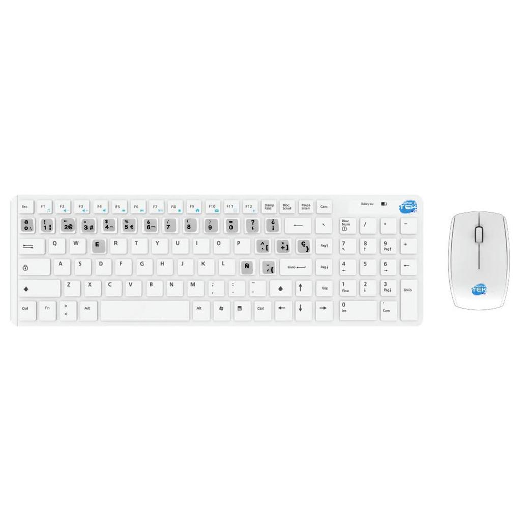 Clavier Simpletek Qwerty Espagnol Sans-Fil Wireless Kit With Spanish Es Stickers