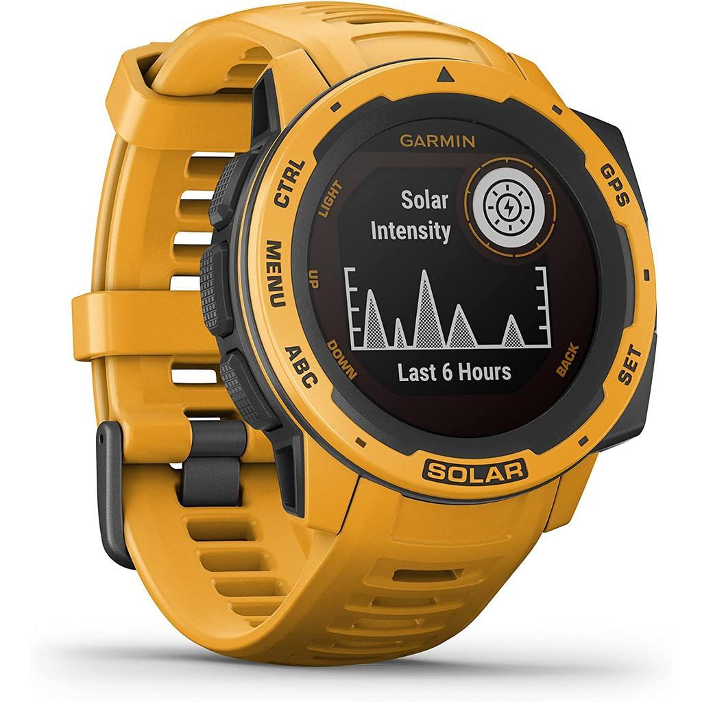 Kellot Cardio GPS Garmin Instinct Solar - Keltainen