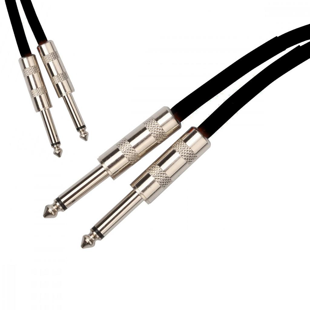 Câble Câbles Audio Enceintes/Haut-Parleurs Ibiza Sound Sono - 2X Jack Mono Male 6.35Mm - Longueur 5M