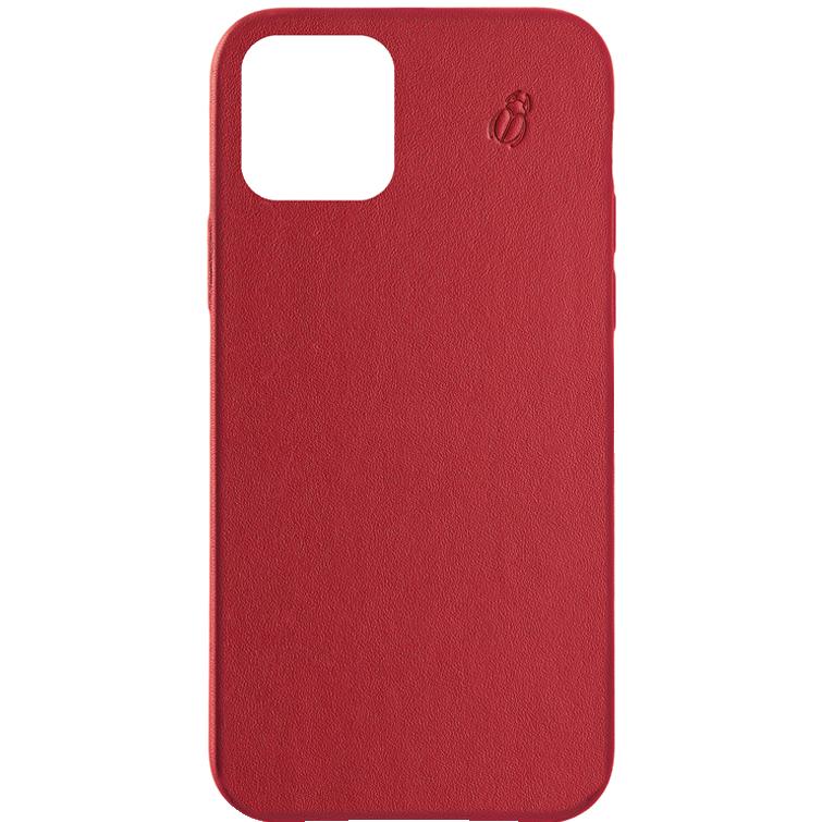 BEETLECASE Coque iPhone 12/12 Pro - Cuir - Rouge