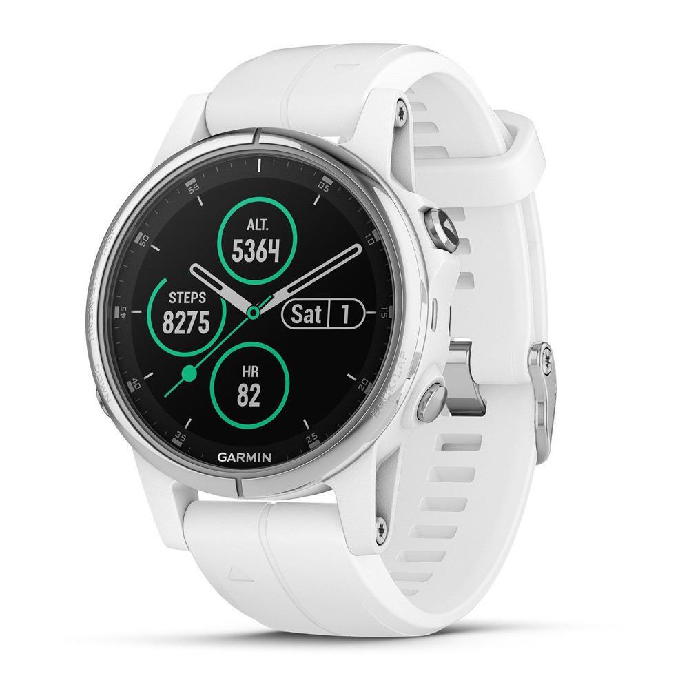 Montre Garmin Cardio GPS Fēnix 5S Plus - Argent/Blanc