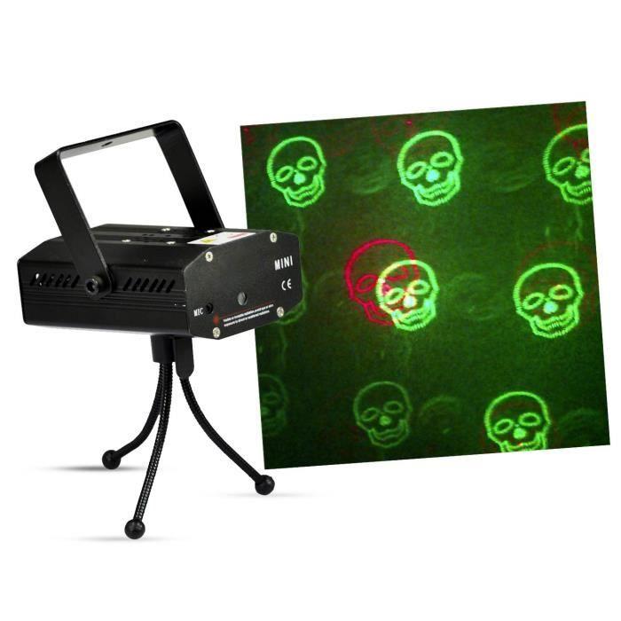 Accessoires Audio Ibiza Light Soirée Halloween Machine À Fumée + Liquide + Laser Light Rouge/Vert Ego