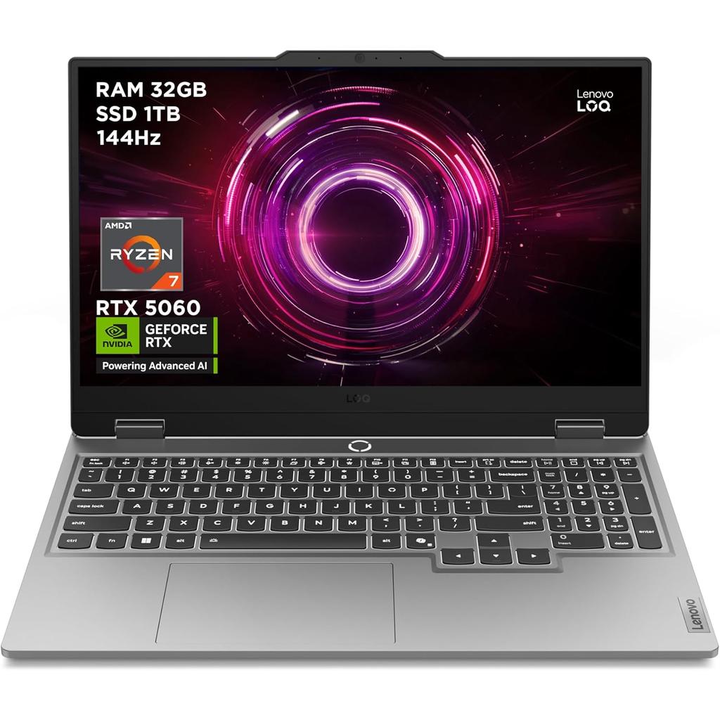 Lenovo Loq 15Ahp10 15" Ryzen 7 3.3 Ghz - SSD 1 Tb - 32 Go - Nvidia Geforce Rtx 5060 Azerty - Français