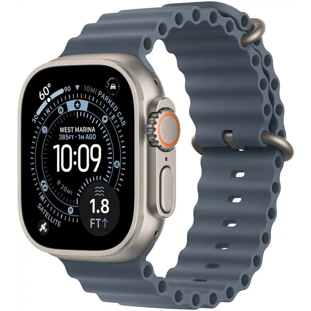 Apple Watch Ultra 3 (2025) GPS + Cellular 49 mm - Titanium Natural - Ocean band Blue