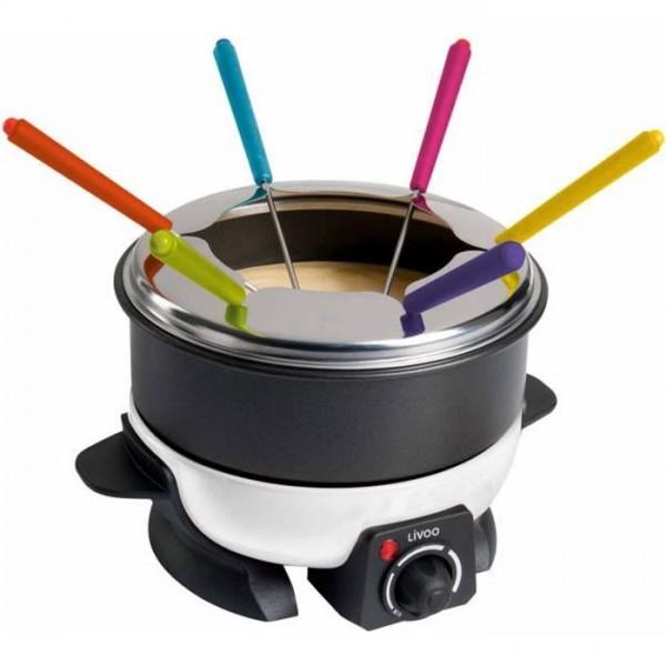 Macchina Per Fonduta Elettrica LIVOO - In Acciaio Inox, Capacità 1800 Ml, Colore Grigio