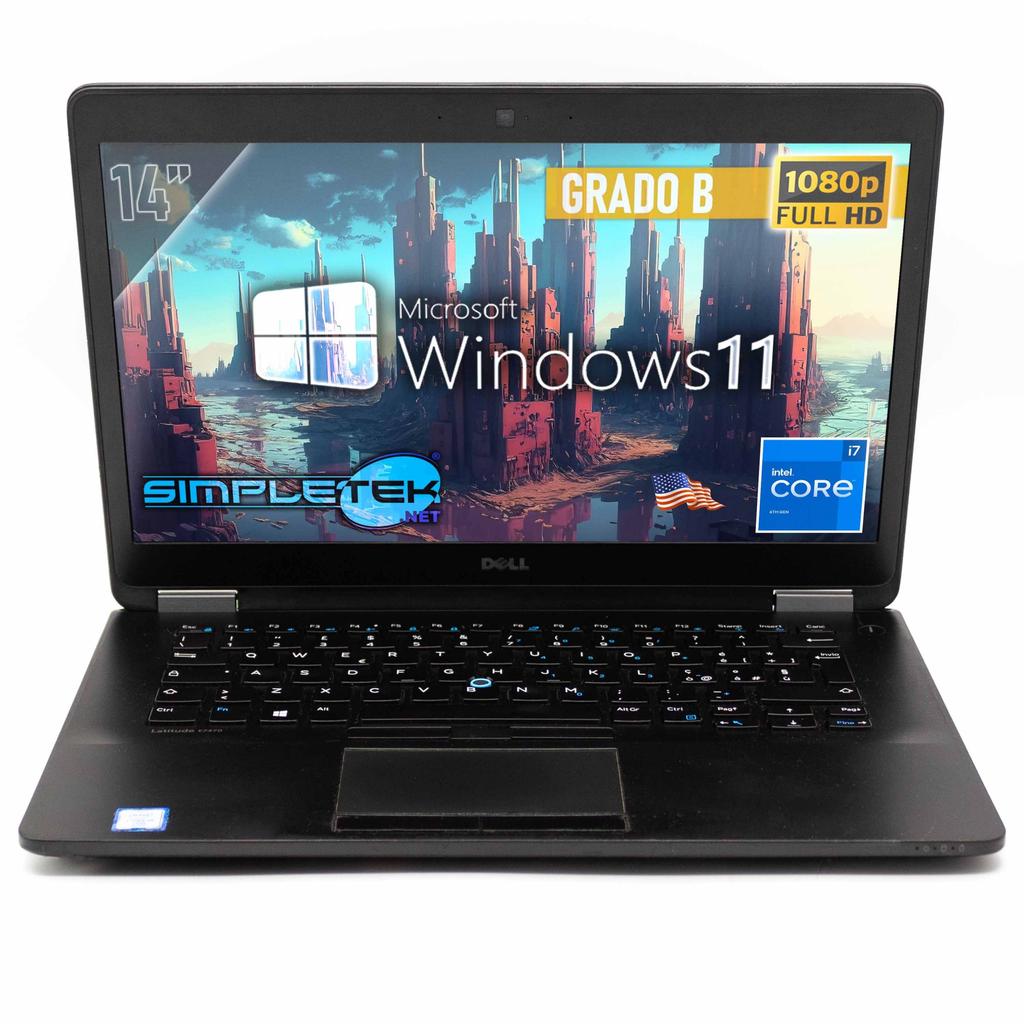 Dell Latitude E7470 14" Core i7 2.5 GHz - SSD 950 Go - 16 Go QWERTY - Anglais