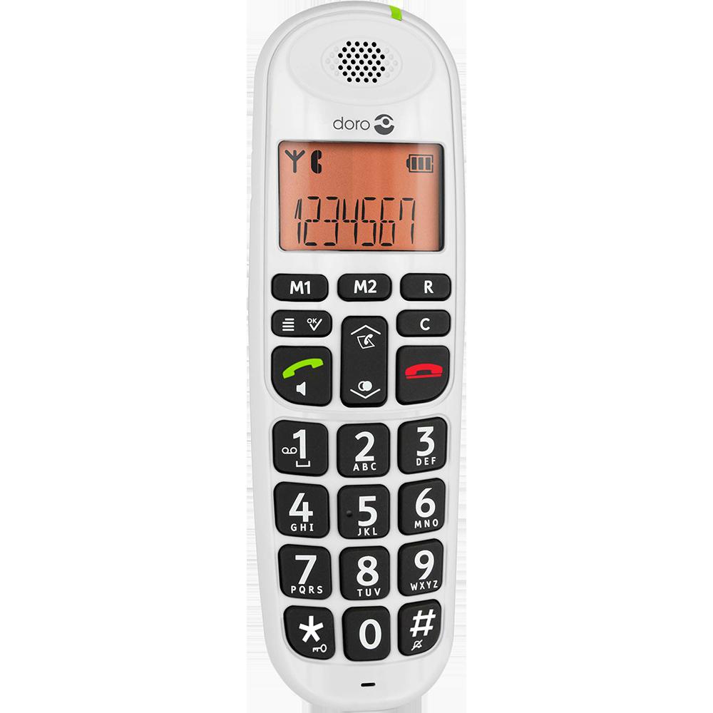 Téléphone Fixe Pack De 2 Dect Sans Fil Phoneeasy 100W Duo Blanc Doro