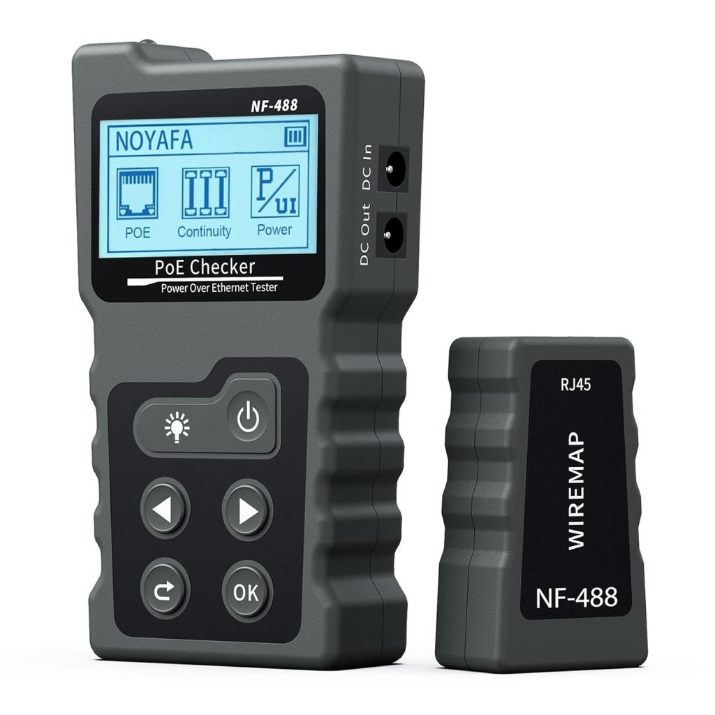 Simpletek Nf-488 Poe Checker And Network Tester With Cables, Bag And Batteries