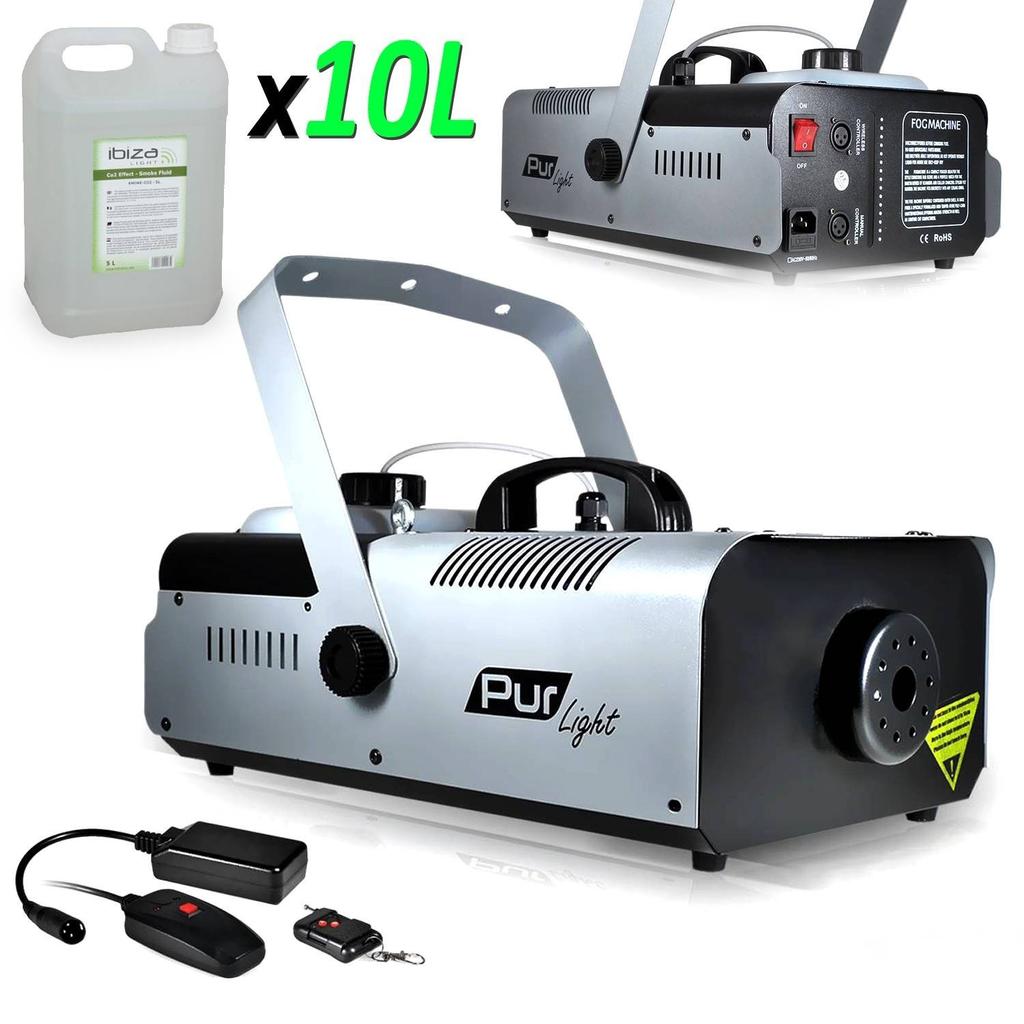 Accessoires Audio Pur Light Machine À Fumée Pro Sono 1200W + Etrier De Fix + 2 Télécommandes Newark1200 + 10L Liquide