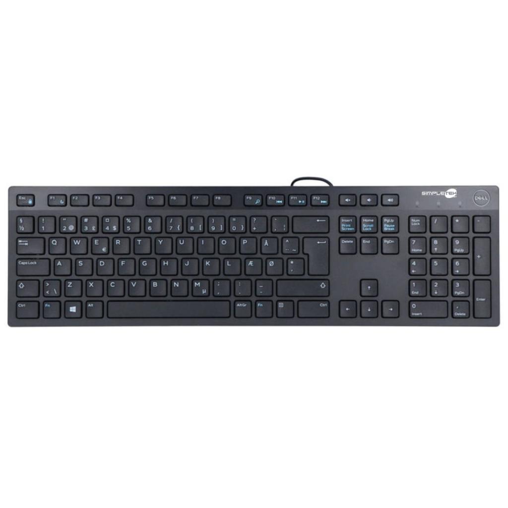 Clavier Dell Qwerty Kb216-Bk-Dan Cabled Usb