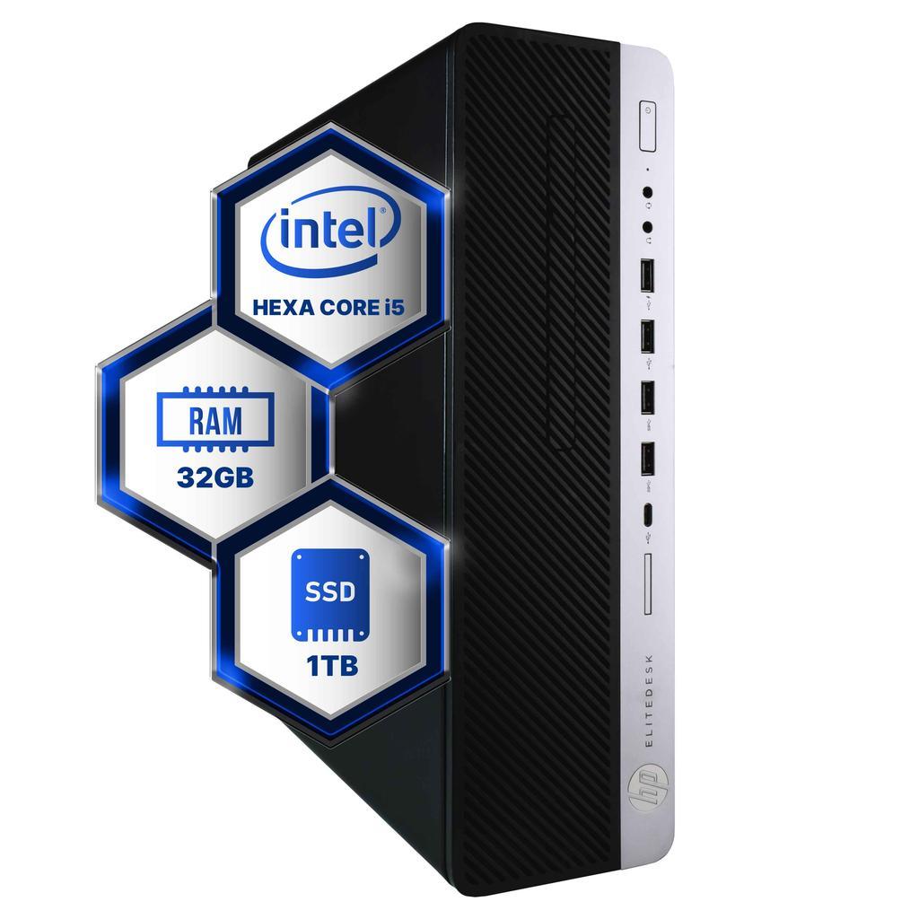 HP EliteDesk 800 G4 Core i7 3.2 GHz - SSD 1 TB RAM 32GB | Back Market