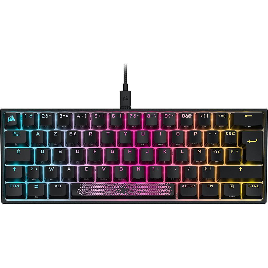 Clavier Corsair Qwertz Allemand Rétroéclairé K65 Rgb Mini 60%