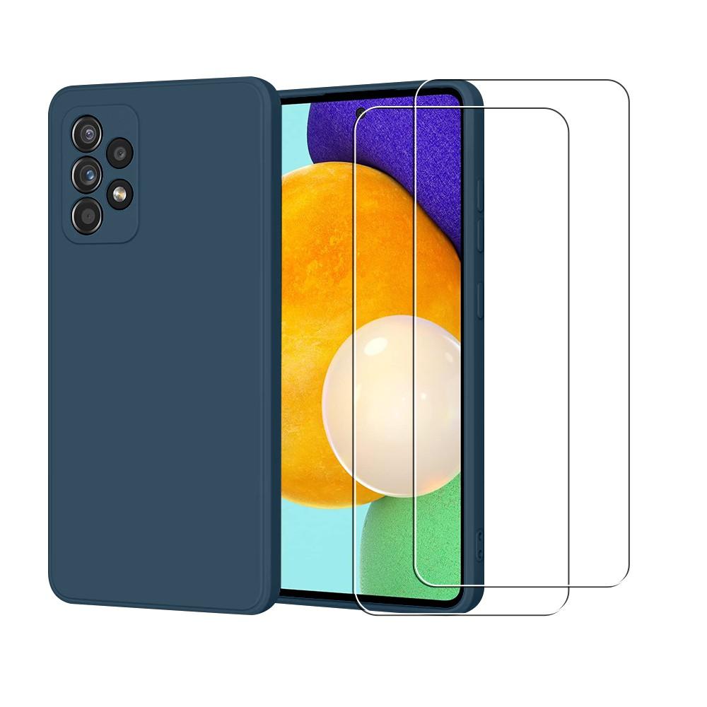 Coque Galaxy A52 et 2 écrans de protection - Silicone - Bleu Reconditionné - N/A reconditionné disponible sur Backmarket