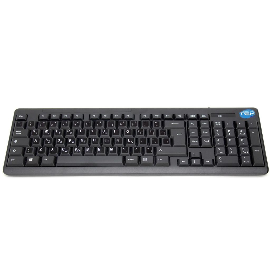 Clavier Simpletek Qwerty Italien Sans-Fil Mouse + Keyboard With Stickers 1000 Dpi 2.4G Nano Reciever