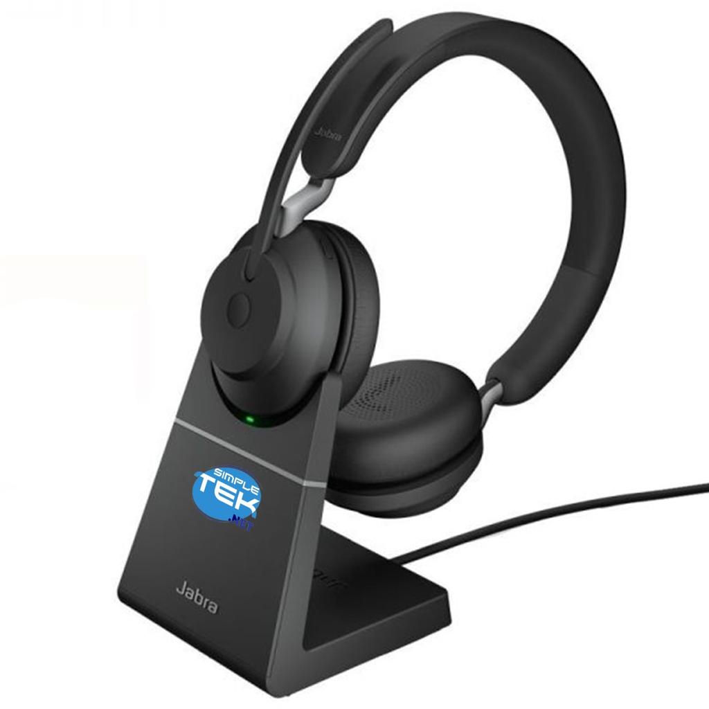 Casque réducteur de bruit sans fil avec micro Jabra Evolve2 65 MS - Noir Reconditionné - Jabra reconditionné disponible sur Backmarket