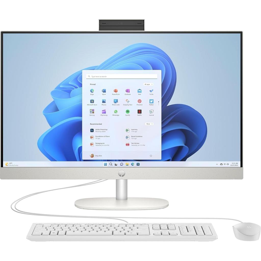 HP 24-Cr0215Ng 24" Ryzen 5 2.8 Ghz - SSD 512 Gb - 8Gb Qwertz - Allemand