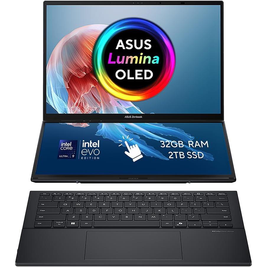 Asus Zenbook Duo Ux8406Ca 14" Ghz - SSD 2To - 32Go Qwerty - Néerlandais