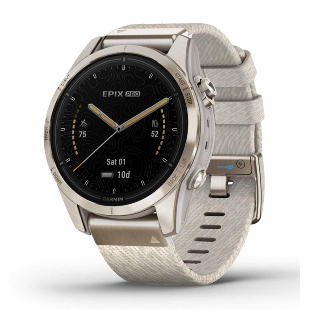 Montre Garmin Cardio GPS Epix 2 PRO - Beige Reconditionné - Garmin reconditionné disponible sur Backmarket