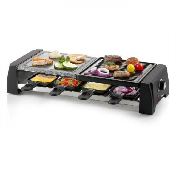 DOMO DO9039G raclette elektromos grill, természetes kő, 1300 W, 8