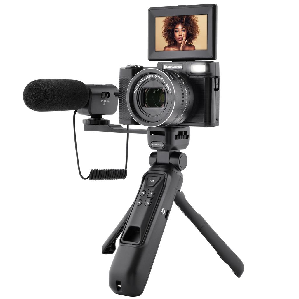 Agfaphoto Realishot Vlg-4K Opt - Noir + Objectif Agfaphoto Optical Zoom Optique 5X 52Mm F/2.4-5.04