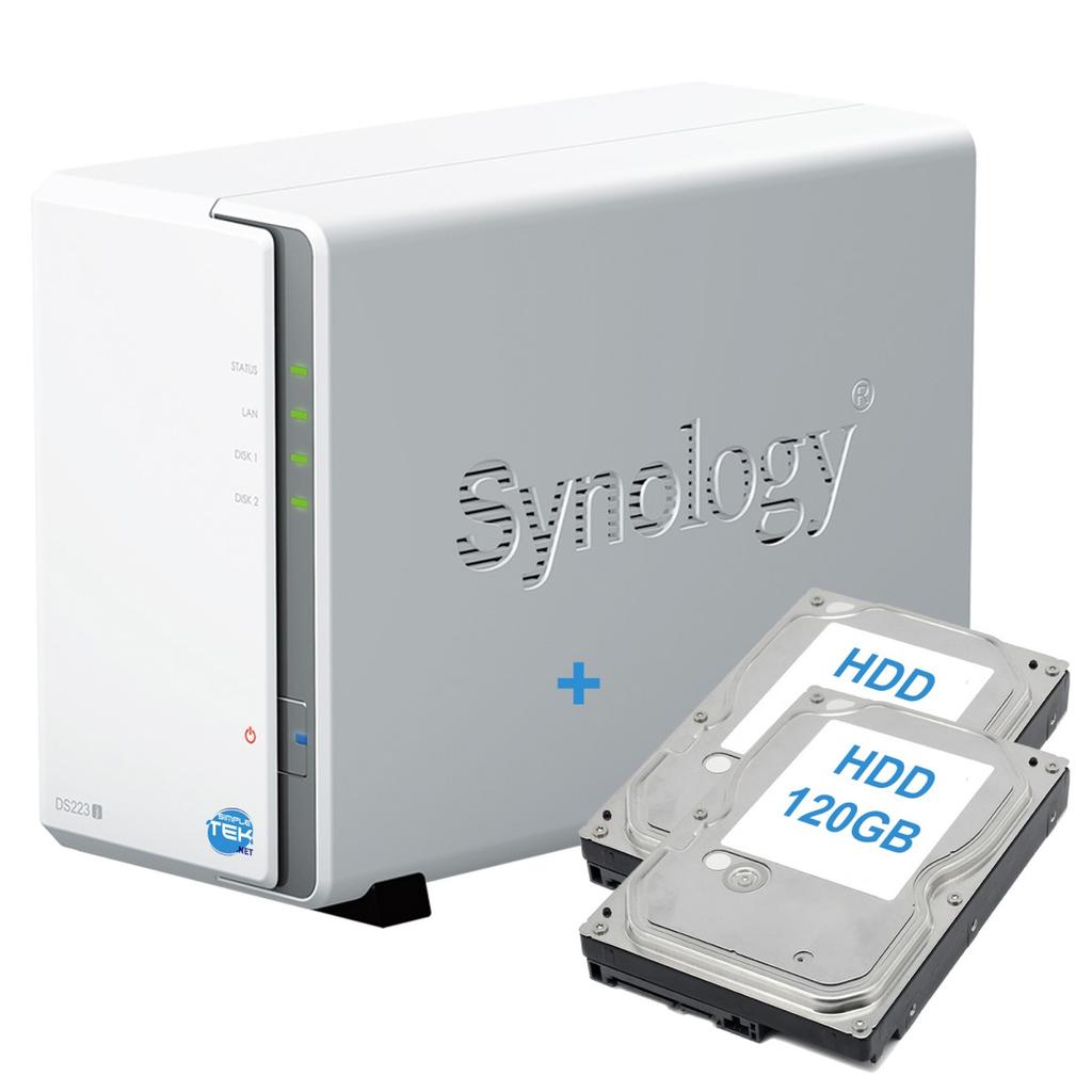 Synology Ds223J Nas 2-Bay - 240Gb - 0 Gb Ram Realtek Rtd1619B