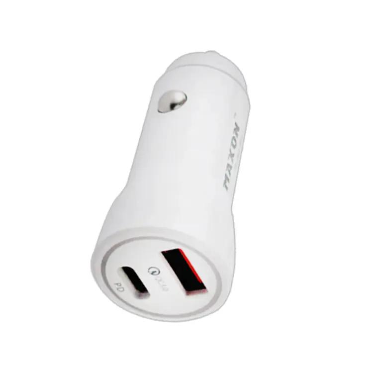Powerp Dual Port Fast Charge PD Car Charger 48W USB C+A Smartphone Accessories