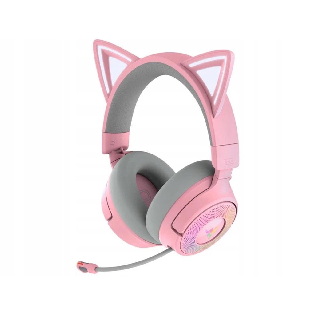 Casque Gaming Filaire + Sans Fil Avec Micro Razer Kraken Kitty V3 Pro - Rose