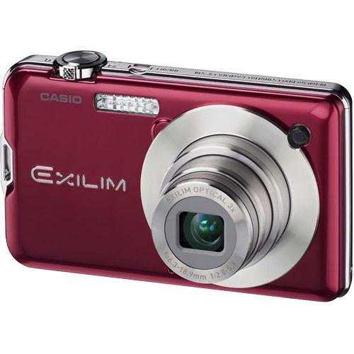 Compact - Casio Exilim Ex-Z75 - Rouge + Objectif Casio Exilim Optical Zoom 38-114Mm F/3.1-5.9