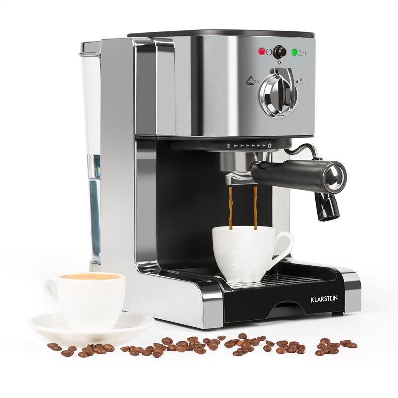 Klarstein - SteelPresso Machine à Café Grain 20 Bars, 1350W, Acier I... pas cher