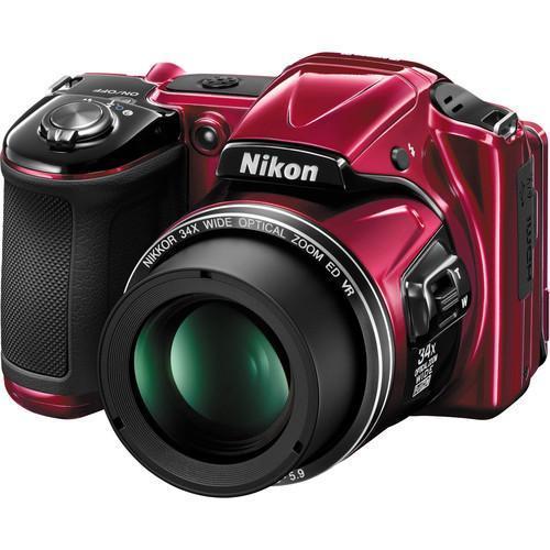 Coolpix L830 - Rouge/Noir + Nikon Wide Optical Zoom Ed Nikkor 4.0-136Mm F/3-5.9 Vr F/3-5.9